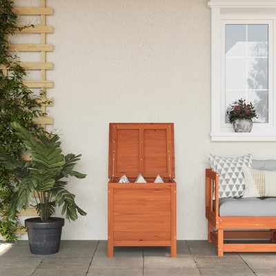vidaXL Patio Storage Box Brown 19.7 in.x19.3 in.x22.2 in. Solid Wood Fir