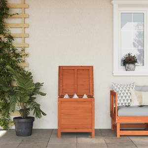 vidaXL Patio Storage Box Brown 19.7 in.x19.3 in.x22.2 in. Solid Wood Fir - 1 of 4