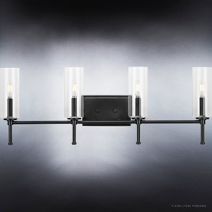 Urban Ambiance Luxury Contemporary Bath Light 11.5''H x 31.625''W,  Midnight Black Finish,  Parkes Collection, UHP4231 - 1 of 4