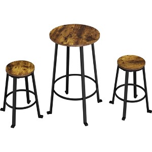 Yaheetech 3-Piece Industrial Dining Table Set with Metal Legs - 1 of 4