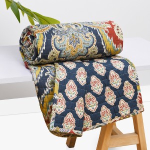 Moreno Damask Quilted Throw - Levtex Home - 1 of 4