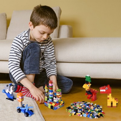 1100 Piece Multicolor Building Bricks Set with Mixed Shapes