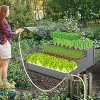 Planter Box, Raised Garden Beds Outdoor with 3 Growth Areas, Separator Elevated Flower Box, Fir Wood Vegetables Growing Planter for Backyard - 3 of 4
