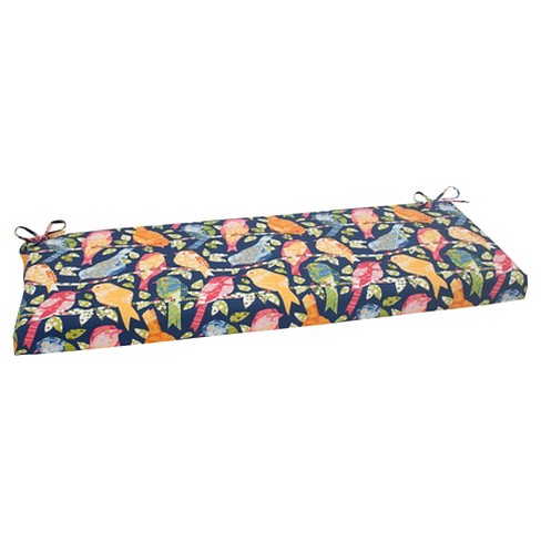 Outdoor Bench Cushion Blue Orange Birds