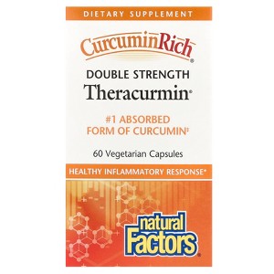 Natural Factors CurcuminRich®, Double Strength Theracurmin®, 60 mg, 60 Vegetarian Capsules - 1 of 4