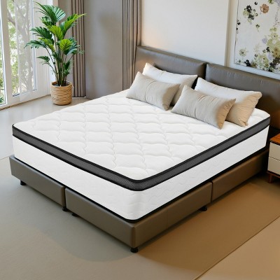 Full Size Memory Foam & Pocket Springs, Medium Firm Hybrid Mattress for Pressure Relief, CertiPUR-US & OEKO-TEX Certified-Coolbibila