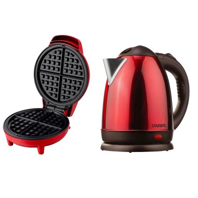 Courant 1.5 Liter Cordless Stainless Steel Electric Kettle - Red