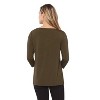 Rekucci Women’S Super Soft Knit Top With Knot Detail And 3/4 Sleeves – Eco-Friendly, Comfortable And Stylish Everyday Wear - 3 of 3