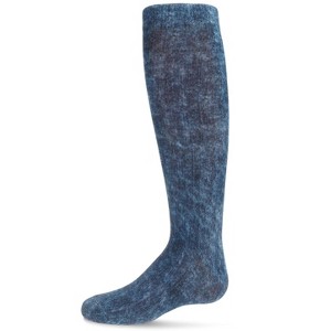 Memoi Distressed Wash Denim-Look Girls Knee High Socks - 1 of 3