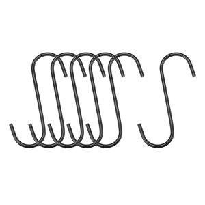 Unique Bargains Carbon Steel Indoor Outdoor Utility Hooks and Hangers 6 Pcs - 1 of 4