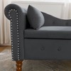CAVINAS Storage Bench Storage Organizer Ottoman Velvet Lounge Chair for Bedroom with Storage - 3 of 4