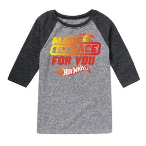 Boys' - Hot Wheels - Valentine's Made to Race Raglan Graphic T-Shirt - 1 of 3