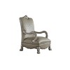 34" Dresden PU Accent Chair Vintage Bone White - Acme Furniture: Hand-Crafted, Tufted, Polyresin Frame - 3 of 4