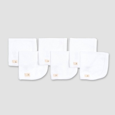 Burt's Bees Baby® Organic Cotton Washcloth Mitts - White Newborn