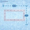 Poolzilla Wide-Mouth Thru-Wall Skimmer Face Plate for Above-Ground Swimming Pool, Compatible with 18 Hole Thru-The-Wall Skimmer Kits - 2 of 4