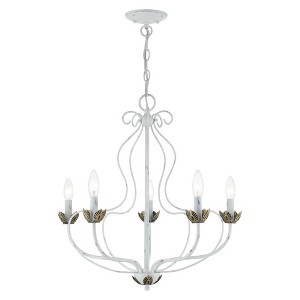 Livex Lighting Katarina 5 - Light Chandelier in  Antique White - 1 of 1