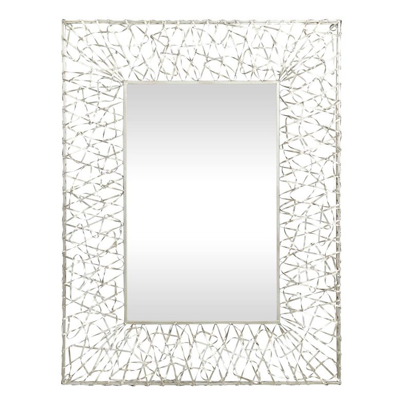 Metal Ribbon Wall Mirror Silver - Olivia &#38; May, 1 of 11