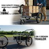 NAYSAYE Wagon 3 in 1 Heavy Duty Bicycle Cargo Trailer Convertible Stroller Cart for Outdoor Travel, Black, 70.87"*34"*40.35" - 2 of 4