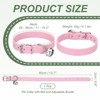 Unique Bargains Dog Collar with Bell Adjustable Buckle PU Leather Dog Collars - 2 of 4