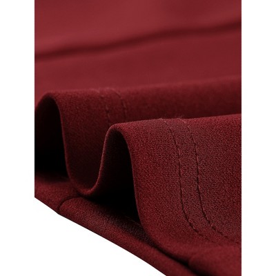 Женские платья INSPIRE CHIC Women's Round Neck Cap Sleeve Slim Fit Work Mini Bodycon Dresses Wine Red Small — фото 5