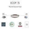 Ecopots Round Recycled Plastic Modern In/Outdoor Planter Flower Pot Saucer - 2 of 3