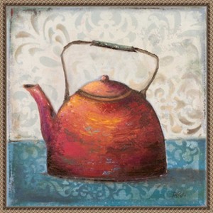Amanti Art The Red Teapot by Patricia Pinto Canvas Wall Art Print Framed 16 x 16-in. - 1 of 4