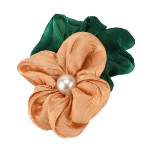 Unique Bargains Women's Fashion Elegant Flowers Hair Scrunchies 1 Pc - 1 of 3