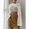 Coolmee Womens Crochet Shrug Hollow Out Bolero Shrug See Through Cropped Knit Sweater Top - 2 of 4