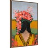 23"x33" Woman with Floral Wreath by Treechild Framed Canvas Wall Art Print Bronze - Amanti Art: Modern Style - 2 of 4