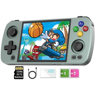 Voacle RG405M Retro Handheld Game Console , CNC Android 12 System 4.0 Inch IPS Touch Screen with 128G TF Card with 5G WiFi and Bluetooth 5.0 (Gray)