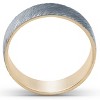 Pompeii3 5mm 10k Black & Yellow Gold Two Tone Ring Mens Wedding Band - 3 of 4