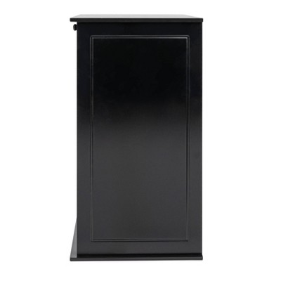 Black Tilt-Out Cabinet Laundry Sorter with Shutter Front