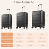 FURNIinspire Luggage 3packs Luggage Set, 20-28 Inch Luggage Expandable Hardside Suitcase, Abs Durable Lightweight Travel Luggage With TSA Lock, Black - 3 of 4