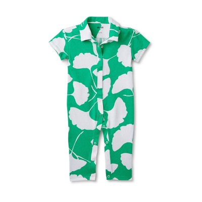 Image of Baby Short Sleeve Ginkgo Green Jumpsuit - DVF for Target 3-6M