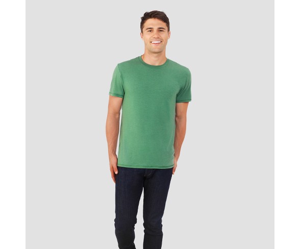 Fruit of the Loom Select Men's Everlight Short Sleeve T-Shirt - Green Heather XL