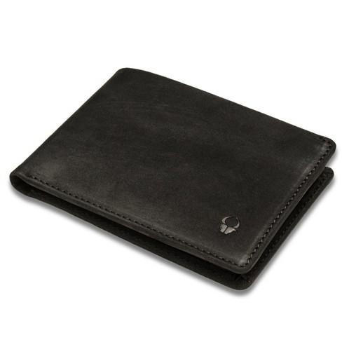 Fidelo Leather Slim Card Holder Wallet With a Powerful Magnetic Money Clip  - Black