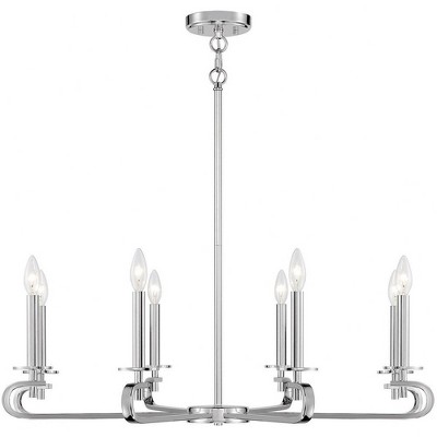 Savoy House Torino 8 - Light Chandelier In Polished Nickel : Target