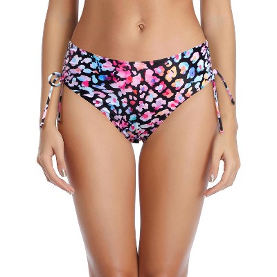 FIONECA Women Bikini Bottoms Side Tie Adjustable Bathing Suit Swimsuit Full Coverage Swim Bottom