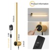 POWLIG 23.62in - LED Lights Plug-in Wall Sconces Lighting Fixtures for Atmosphere with Memory Function (Set of 2) - 4 of 4