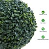 Artificial Topiary Ball Trees, Fake Greenery Milan Grass Ball Tree for Front Porch, Indoor Walkway, Entryway, Set of 2 - 3 of 4