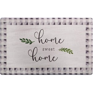 SoHome Cozy Living Home Sweet Home Buffalo Check Border Anti-Fatigue Kitchen Mat - 1 of 4