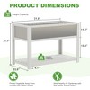 Raised Garden Bed Wood with Legs, Planter Box with Storage Shelf, Outdoor Mobile Wooden Elevated Raiseds Beds - 4 of 4