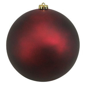 Northlight 8" Shatterproof Matte Christmas Ball Tree Ornament - Red - 1 of 3