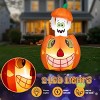 2.8FT Halloween Inflatable Ghost Popping Out of Pumpkin Built-in LED Lights Animated Blow Up Decoration Waterproof Polyester for Outdoor Yard Lawn - 2 of 4