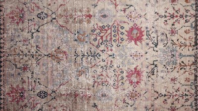 Elva Blue and Beige Rectangular Reversible Area Rug