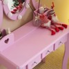 KTMBDW Kids Vanity Table and Chair Set, Girls Vanity Set with Stool, Mirror, Makeup Dressing Princess Table with 5 Drawers for Little Girls Age 3+ - 3 of 4