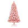 Nearly Natural 7-ft Holiday Pink Cashmere Christmas Tree with 300 lights and 599 Bendable Branches - 3 of 4