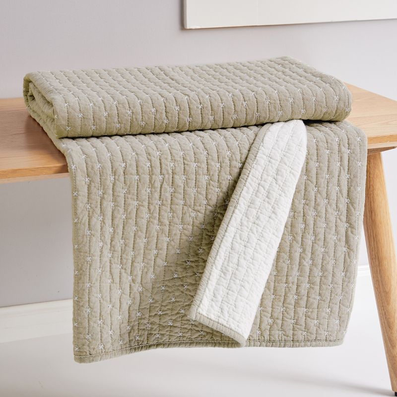 Cross Stitch Quilted Throw - Levtex Home, 2 of 5