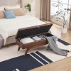 NicBex Rectangular Teddy Fabric Storage Ottoman Bench,Upholstered Storage Ottoman with Solid Wood Feet,Storage Bench for Living Room,Bedroom - 2 of 4