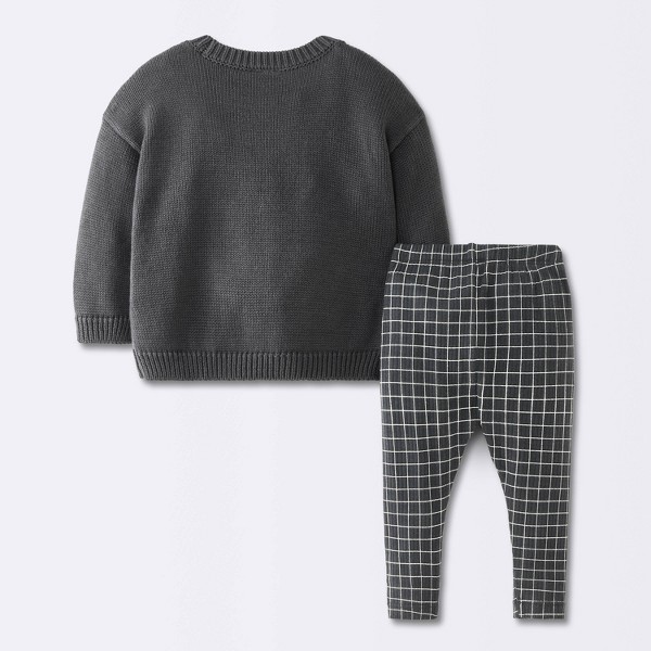 Conjunto de Bebé de Suéter y Pantalón Boo de 2 Piezas - Cloud Island™ Gris Carbón 2